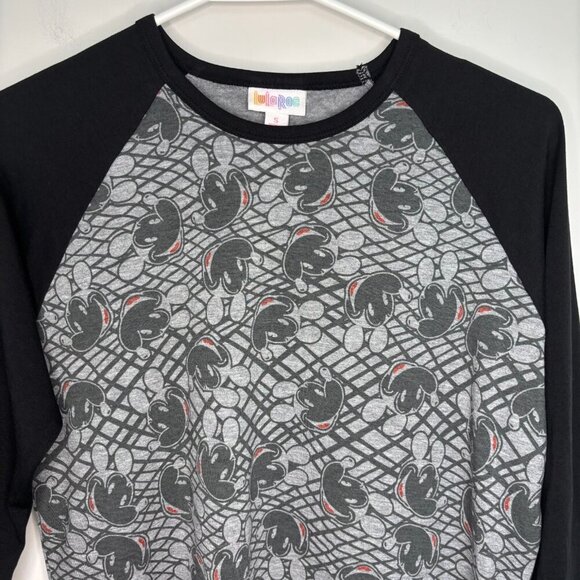 LULAROE DISNEY NEW Randy Women's Small Gray Black Red Mickey Mouse Stretch - Picture 3 of 5